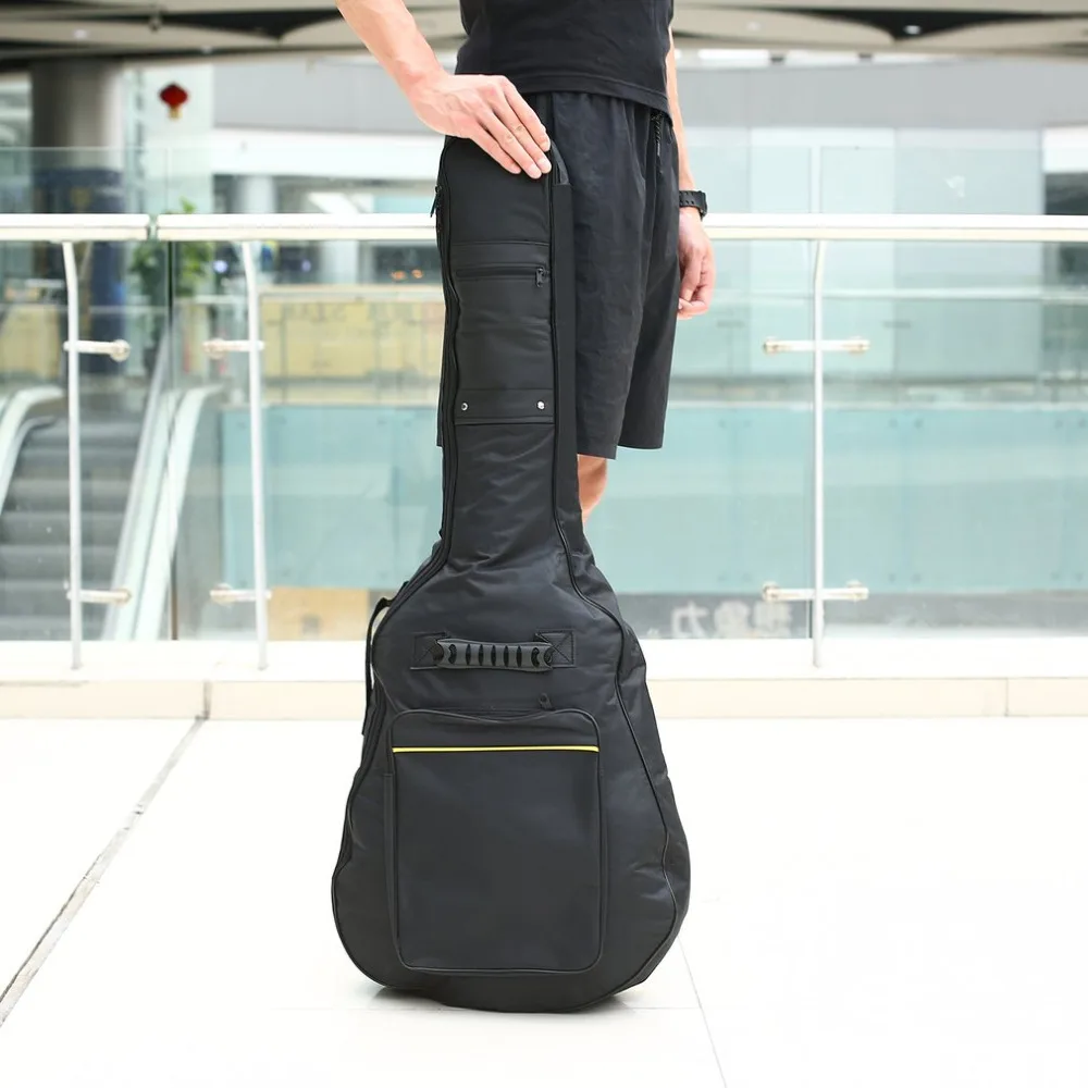 TSAI, водонепроницаемый чехол для гитары, хлопковый уплотненный рюкзак, двойные ремни, мягкий чехол для 41 дюймов, сумка для гитары, Прямая поставка