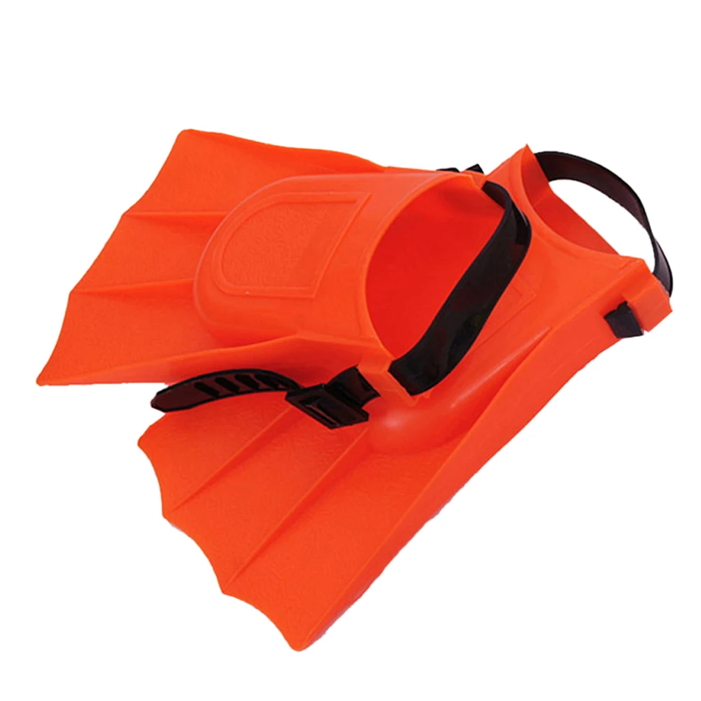 1 Pair Adults Adjustable Flippers Fins Swimming Training Diving Tools Orange
