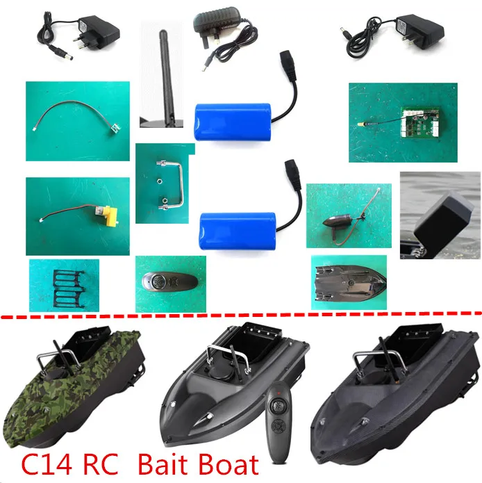 

High Speed Smart RC Fishing Bait Boat C18 Spare Parts 7.4V 5200mah battery/Cover/Charger/Receiver/Remote Control/Motor And So on