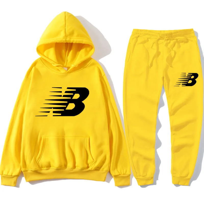 

The new Men's Sets Hoodies+Pants Autumn Winter Hooded Sweatshirt Sweatpants Fashion Slim Fit Men Set Hoodie Pant Pullover Hoody
