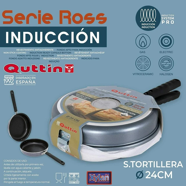 Sarten Giratortilla Sarten doble para Tortillas induccion VITRO