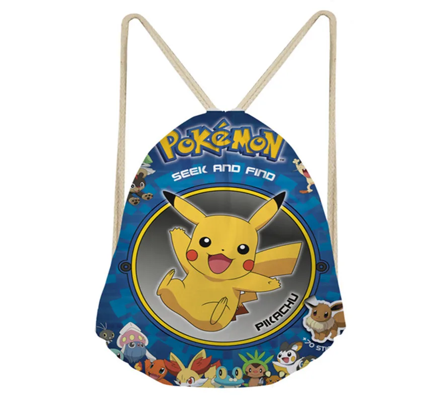 

FORUDESIGNS Athletic Bag Small Drawstring Backpack Bag for Training Yoga Anime Pokemon Printing Sport Gym Bag Dance Bag Outdoor