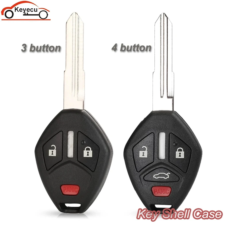 

KEYECU Remote Key Shell Case Fob For Mitsubishi Lancer Outlander Endeavor Galant MIT11R Blade 3 /4 Buttons Car Key Style