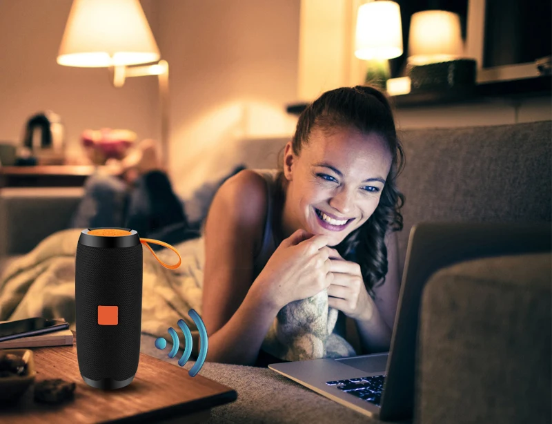 Беспроводная колонка Bluetooth, Портативная колонка с fm-радио, водонепроницаемый сабвуфер, 3D стерео громкий динамик, бумбокс, USB, TF, AUX, TG106