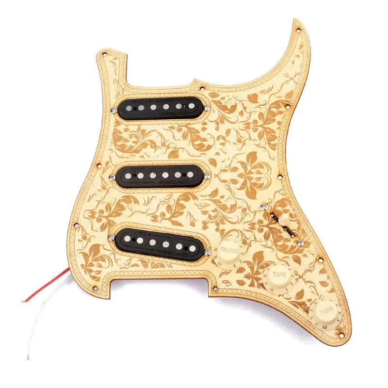 

SSS Prewired Pickguard 3 Single Coil 5 Way Switch Pickup for Electric Guitar