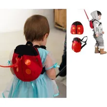 Малыш Ребенок Хранитель безопасности жгут Малыш Прогулки безопасности жгут анти-потеря рюкзак сумка для поводка ремень Rein летучая мышь сумка с божьей коровкой