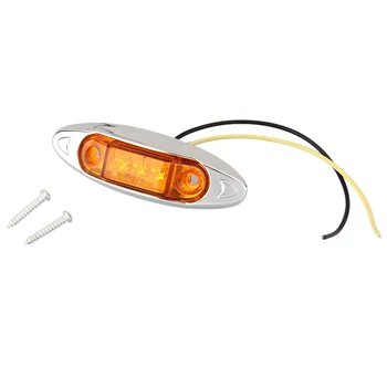 

1* Best Promotion 12V Waterproof 3LED Beads Car Trailer Truck Edge Side Marker Clearance Light F5 Straight Bulb Warning Lamp