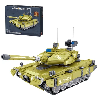 

1277Pcs Military Tank Bricks Main Battle Tank Model DIY Weapon Building Blocks Toys For Children Educational Toys Birthday Gift