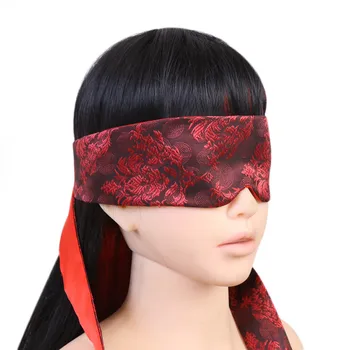 Role Play Sex Blindfold Toys of Silk Satin Tie Eye Mask for Women Men Bdsm Handcuffs Wrist Bondage Adult Games Party Nightlife 6