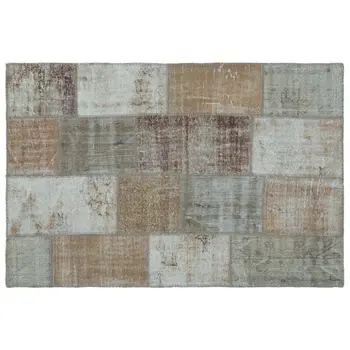 

Handmade Gray Vintage Overdyed Patchwork Area Rug 120x180 Cm-3'11''X5'11''