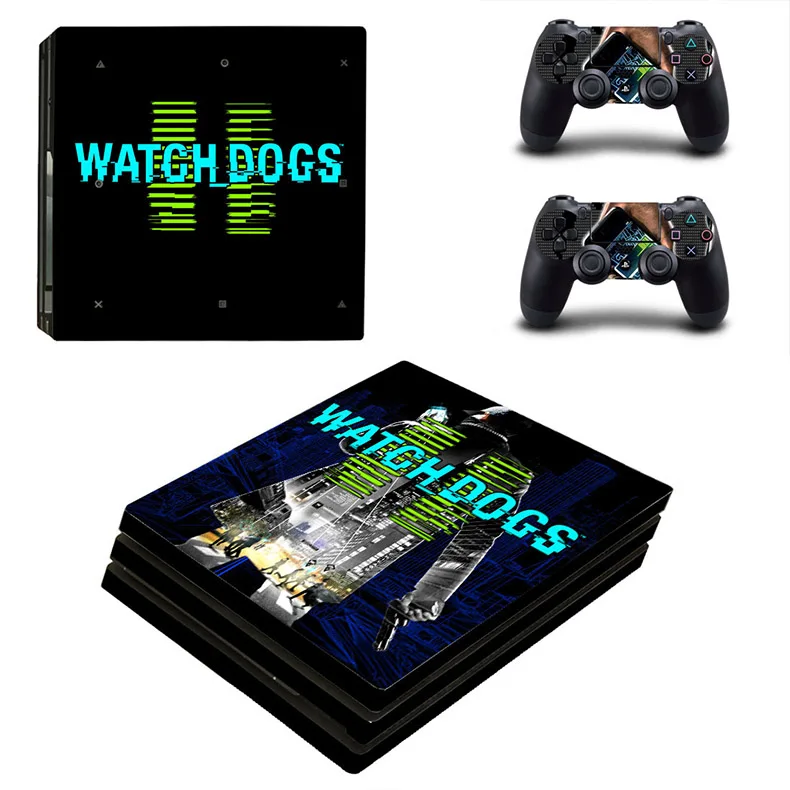 PS4 Pro Watch_Dogs 2 наклейки s PS 4 Play station 4 Pro наклейка для кожи Pegatinas для playstation 4 Pro консоль и контроллер