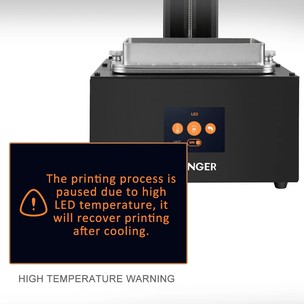 LONGER Orange30 3d Принтер Высокоточный SLA 3d принтер с 2K ЖК-экраном параллельный УФ светодиодный принтер 405nm