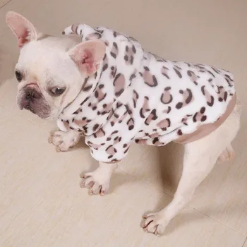 

Warm Pet Dog Clothes Leopard Print Shirt Pet Coat Puppy Dogs Shirt Jacket French Bulldog Pullover Camouflage Dog Clothing