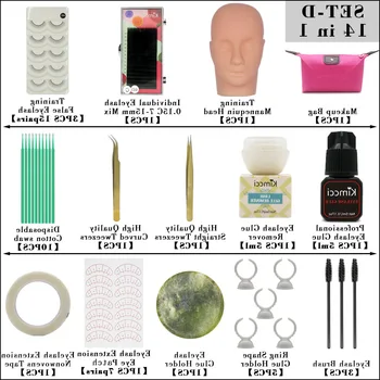 

Kimcci False Eyelash Extension Training Kit Practice Set Makeup Mannequin Head Grafting Eyelashes Exercise Tools Kit Eye Lashes