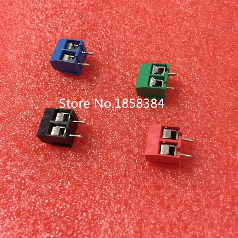 4 цвета 40 шт./LOTKF301-5.0-2P KF301 &quot+&quot винт 2Pin 5 0 мм прямой контакт PCB винтовой блок