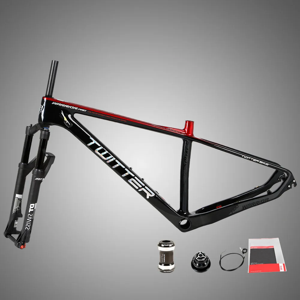 

Competition Warriors Carbon Fiber Vehicle Frame 27.5-Inch 29-Inch with DT Front Fork Thru Axle Wire Gas Fork O. D. L Shock Absor