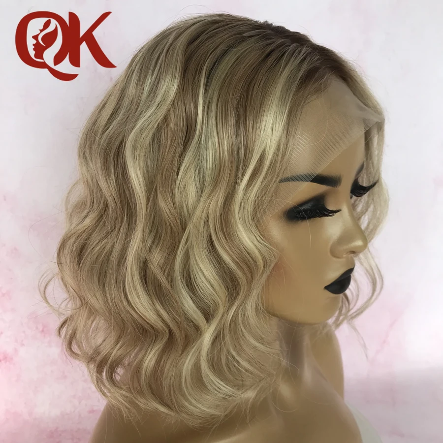 QueenKing волосы на кружеве парик 180% Lemi цвет боб парик Омбре часть предварительно выщипанные бразильские человеческие волосы remy