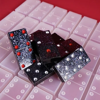 

Resin Molds Domino, Domino Epoxy Resin Molds,Silicone Domino Game Molds, DIY 634D