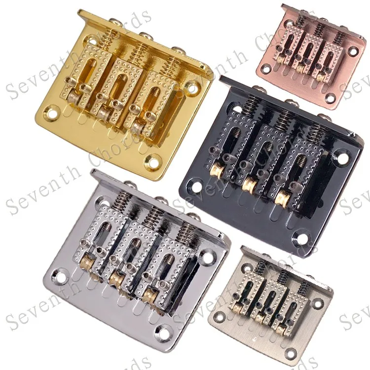 Набор 3 ролик струны седло хвостовой мост для гитары-хромовый и черный золотистый