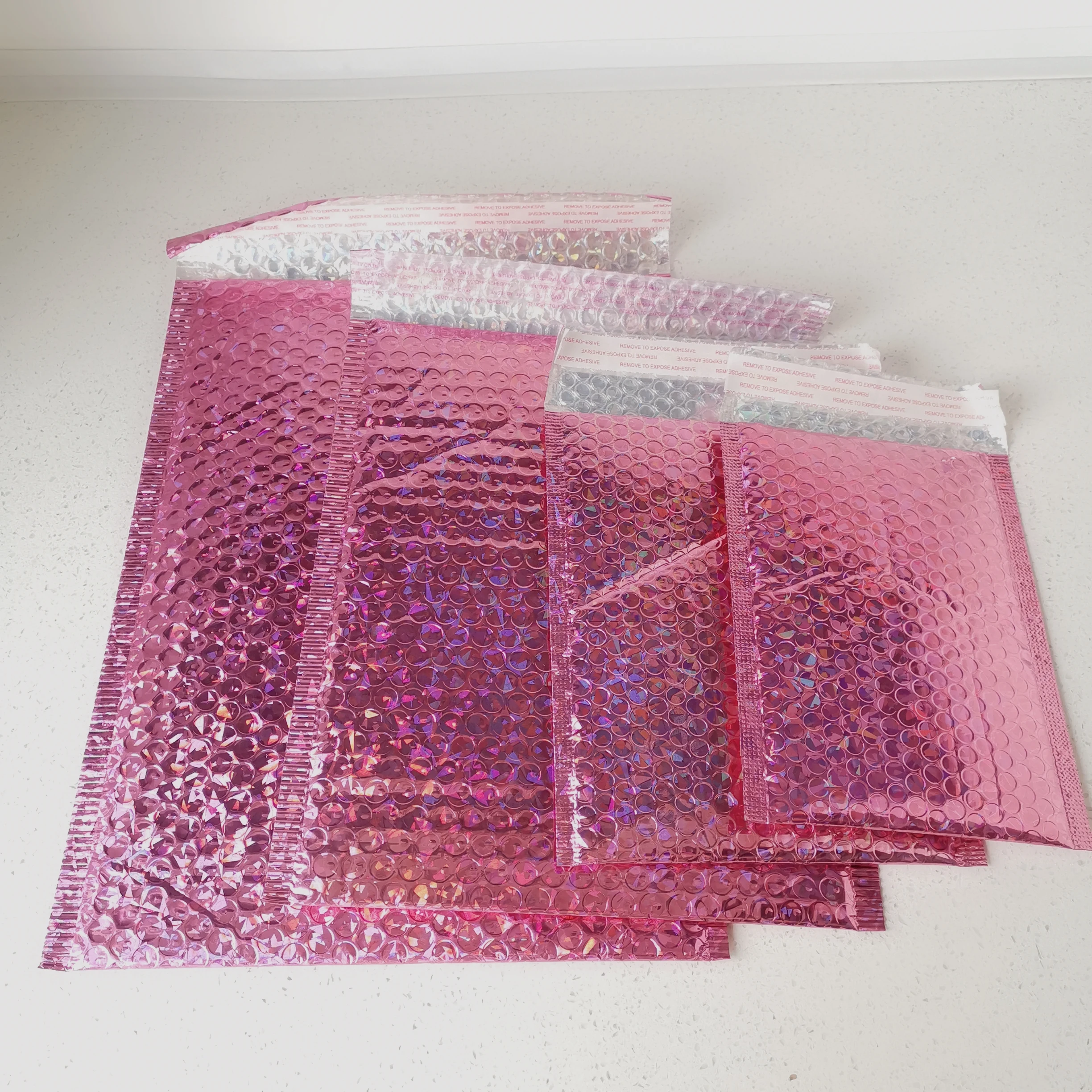 

Алюминиевая пленка Laser Rose Red 18x23 см, 130 шт., Пузырьковая Упаковка