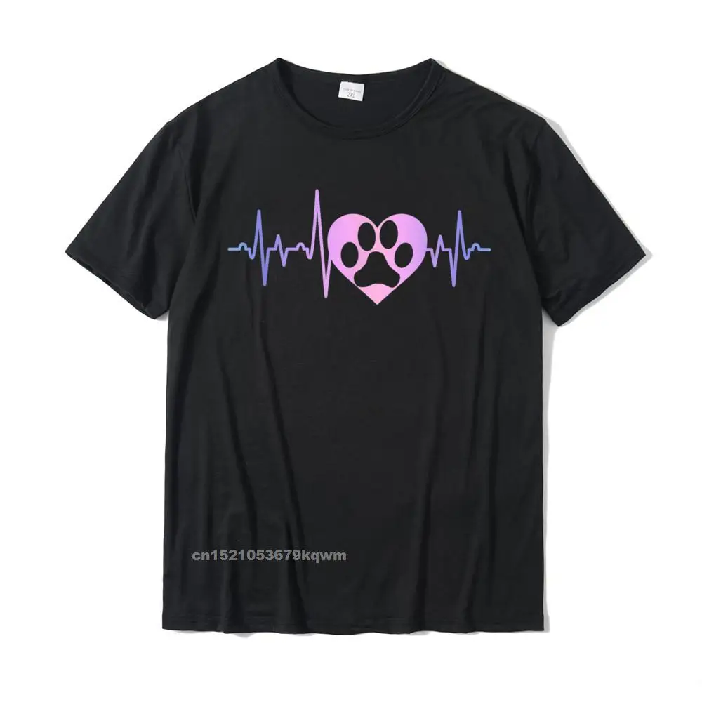  Men Tshirts Leisure Comics Tops Shirt 100% Cotton Round Collar Short Sleeve Personalized T Shirt ostern Day Wholesale Dog Paw Print Heartbeat EKG Women Girls Mom Puppy Lover Gift T-Shirt__5124 black