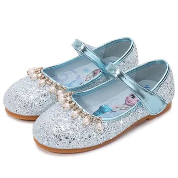 

New Snow Queen Children Leather Shoes Princess Baby Girls Shoes For Kids Glitter Wedding Party Infantil Chaussure Enfan