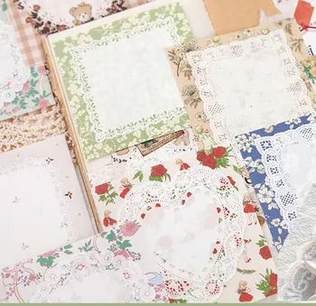 

Cute Floral Lace Theme Colorful Memo Pad 6 Designs Mixed 30 Sheets