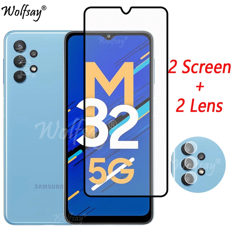 Vetro Temperato A Copertura Totale Per Samsung Galaxy M32 5G Pellicola Salvaschermo Per Samsung M32 M42 5G Vetro Per Fotocamera Per Samsung M32 Vetro