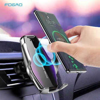 

Qi Wireless Car Charger 15W Fast Charging Holder Automatic Clamping Car Phone Holder Mount For iPhone 11 XS XR X Samsung S20 S10