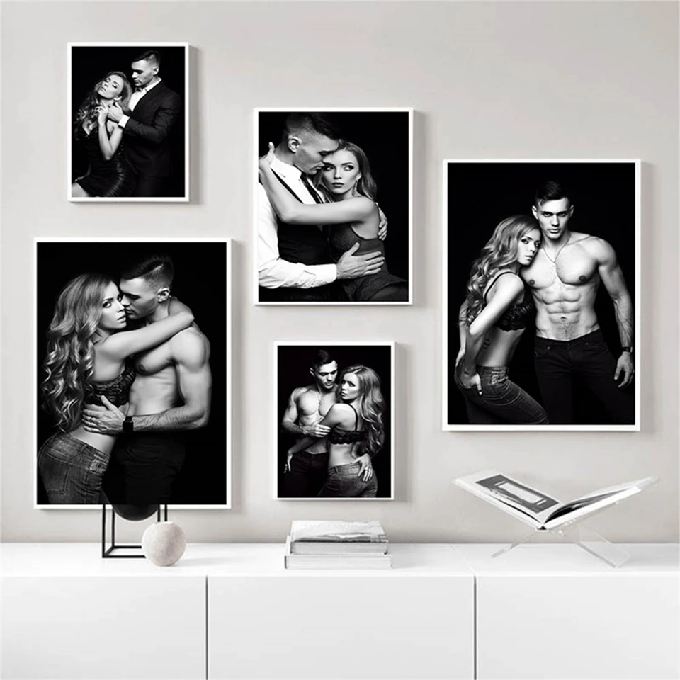 Fashion Sexy Woman Poster Black White Roll Paper Art Print