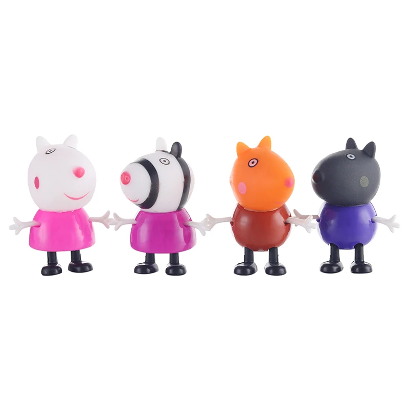 Оригинальные куклы Peppa Pig, Джордж, 25 шт., набор, фигурки из аниме, игрушки из мультфильма, семейные друзья, Свинка Пеппа, вечерние игрушки для детей, подарок на день рождения, Рождество