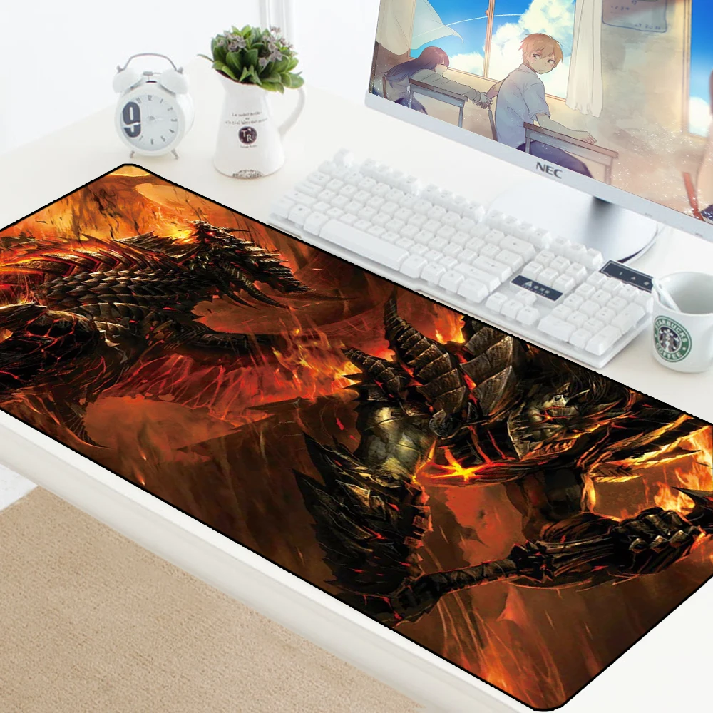 Warcraft коврик для мыши XL большой коврик для мыши Противоскользящий большой стол игровой геймер Коврик для мыши 70x30 см резиновая запирающая кромка компьютерный коврик