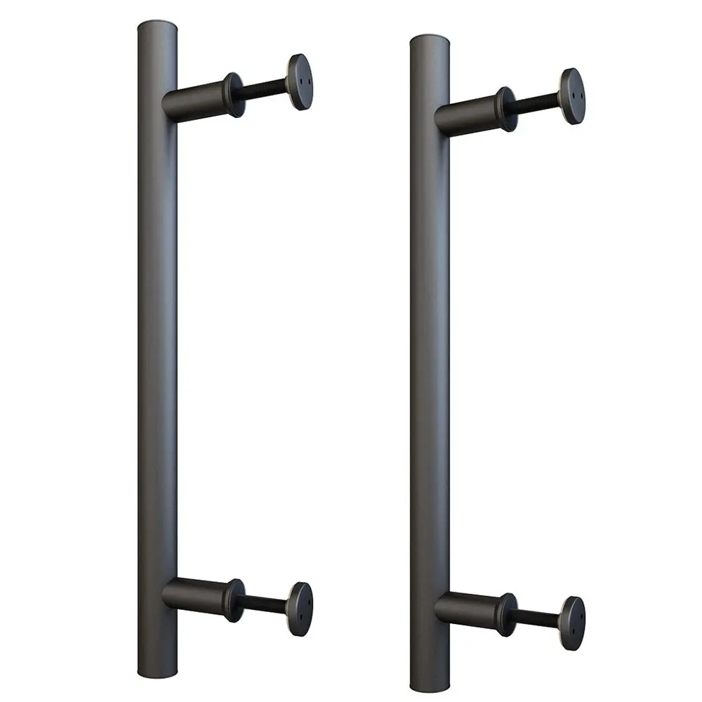 

15-3/4in Matte Black Side Mount Bar Pull Handle for Sliding Barn Door Hardware Set of 2