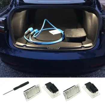 

4Pcs LED Interior Light Bulbs Easy Plug Replacement Indoor Trunk Light For Tesla