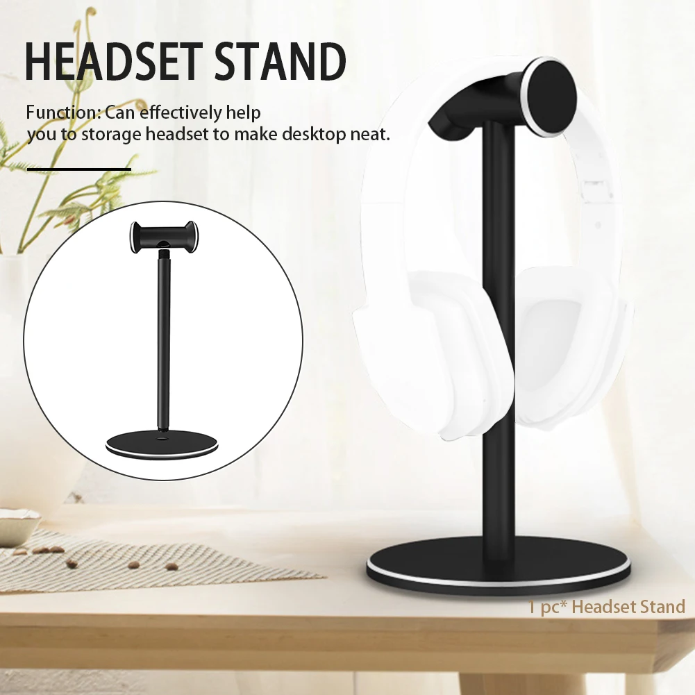 Studio Headphones Holder Office Non Slip Headset Stand Aluminum Alloy Multifunctional Universal Desktop Display Home Gaming