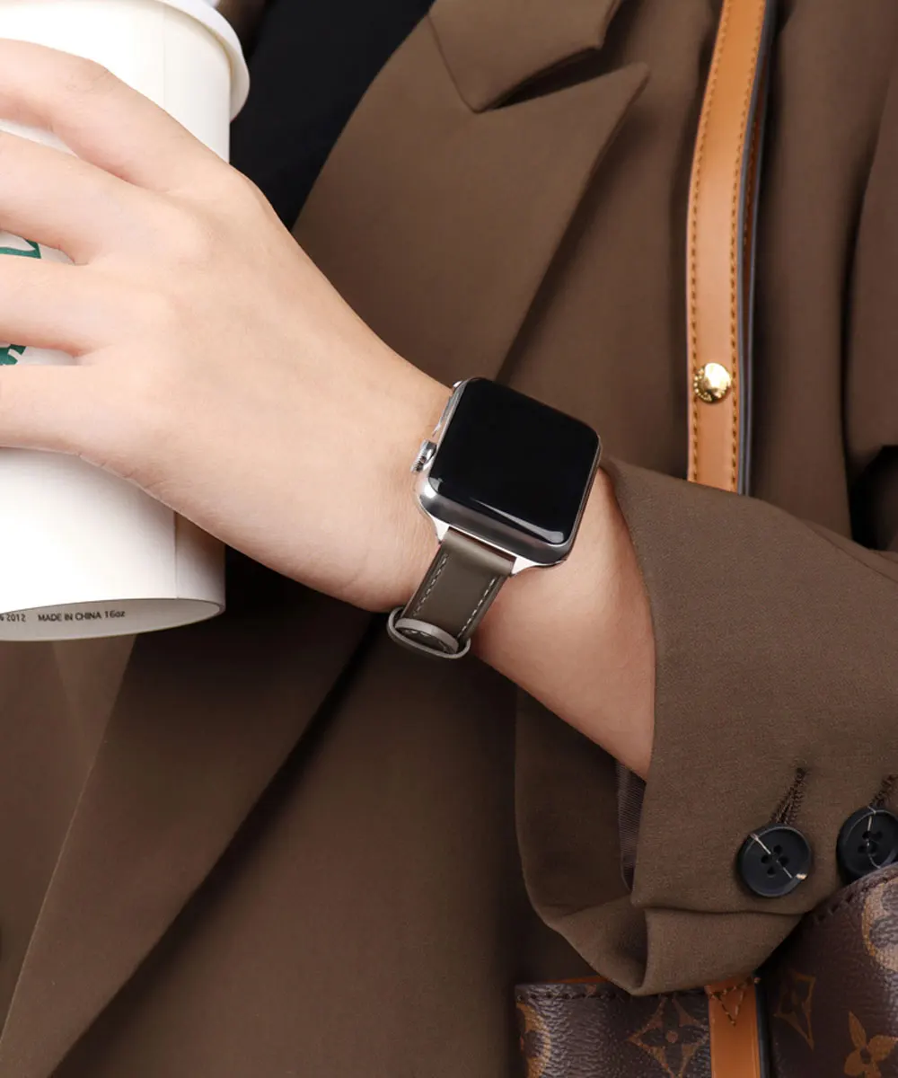 Bracelet pour Apple Watch femme en cuir véritable