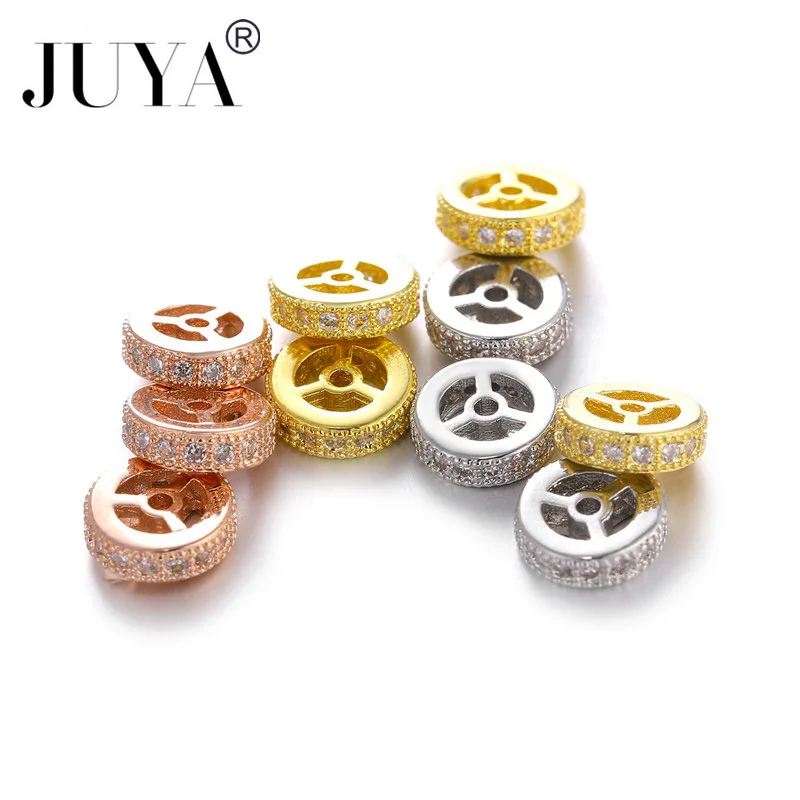 

JUYA 5 Pcs\lot 8 * 2 mm Round Lucy Spacer Loose Beads For DIY Bracelets Jewelry Making Handmade Jewelry Findings Accessories