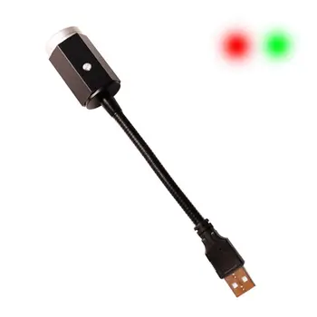 

Two-color Car Roof USB Starry Sky LED Light Auto Interior Projector Night Lamp 23GC