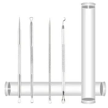 

Hot 1 Set Stainless Steel Blackhead Remover Tool Kit Professional Blackhead Acne Comedone Pimple Blemish Extractor Beauty Tool