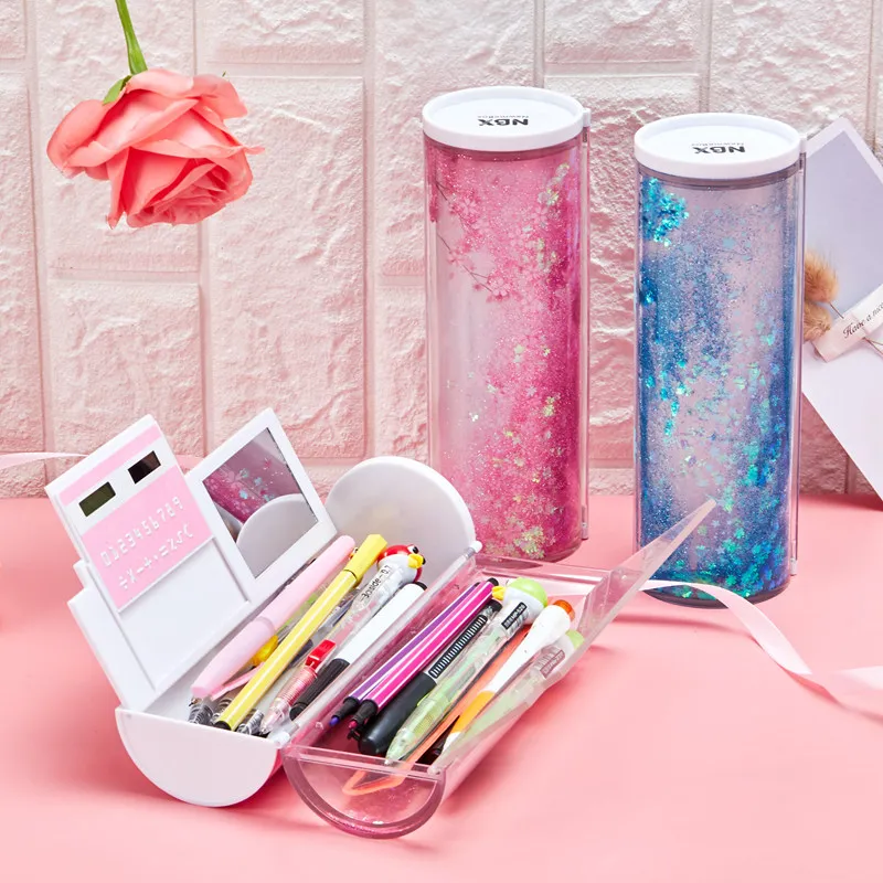 

Large Capacity Stationery Pencil Case Quicksand Innovative Multi-Function Pencil Bag Stationery Bag School Supplies