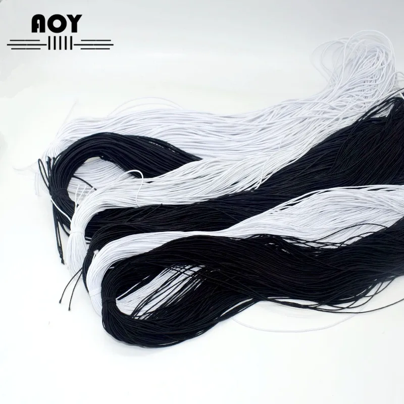 Wholesale 1mm 2mm 3mm 4mm White Black Thin Round Elastic Bands