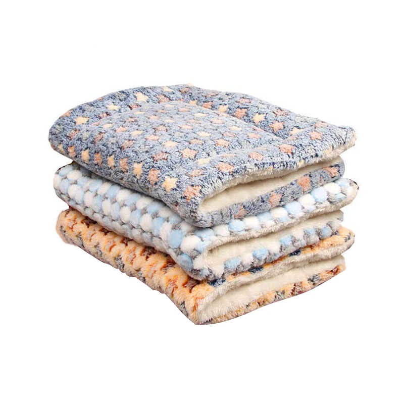 Manta de franela para mascotas, forro polar grueso suave, para cachorro, perro, gato, sofá, cojín, alfombra para el hogar, funda para dormir que mantiene el calor