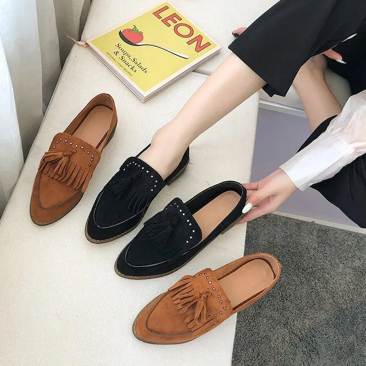

Suitable Fat Feet Wide Fertilizer WOMEN'S Shoes 2019 New Style Western Style Moccosins 41 Side Scoop Bootie 42 Large Size 43 Eur