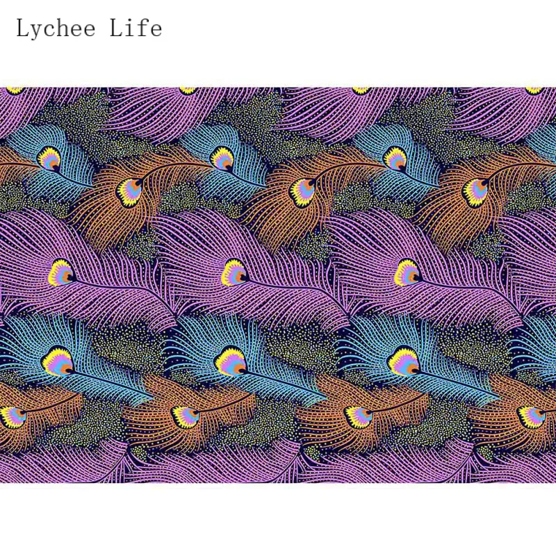 Lychee Life 3YardsPeacock напечатанная настоящая восковая ткань высокого качества хлопок Африканский батик ткань для свадебного платья Швейные материалы