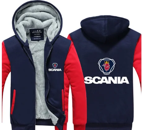 10 Зимняя Толстая куртка с капюшоном на молнии с капюшоном, толстовка Scania, стильная повседневная утепленная куртка на молнии, S-5XL-1 в - Цвет: 10