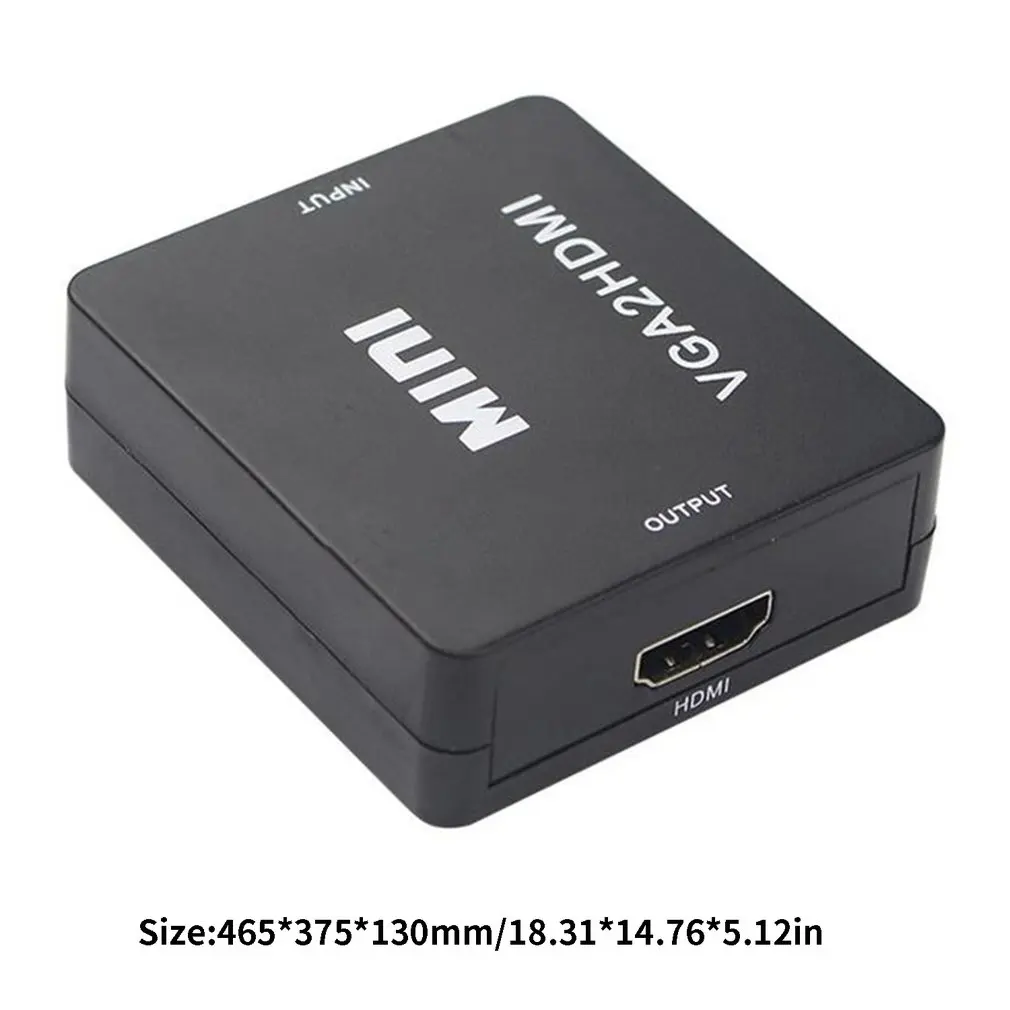 Мини HDMI в VGA конвертер адаптер HD1080P HDMI2VGA с аудио мощность для Xbox DVD PS3 конвертер проектора коробка