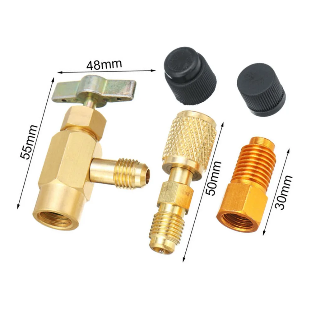 R1234yf R134a R12 хладагент может нажмите адаптер 1/4SAE 1/" части комплект
