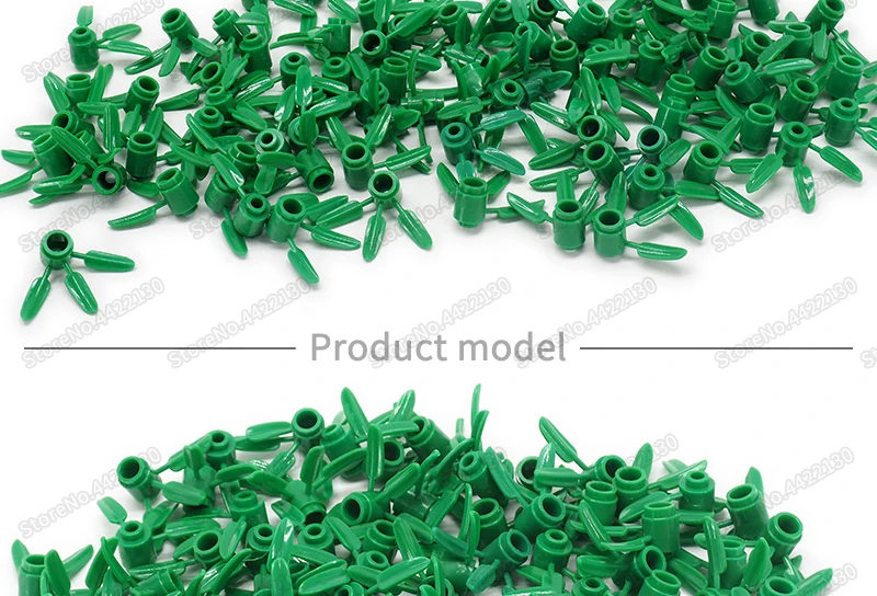 Blade grass Green plant Building Blocks Accessories Assembling city forest garden Figures Street view model child christmas toys