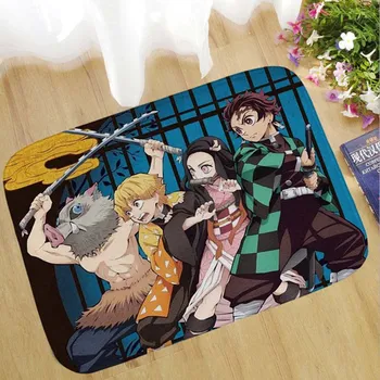 

40*60cm Japan Anime Demon Slayer Kimetsu No Yaiba Figure Kamado Non Slip Bath Mat For Bathroom Carpet Rugs Tapis Salle De Bain