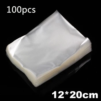 

100Pcs 12*20CM Food Storage Vacuum Sealer Bags Eco-friendly Clear Puncture Resistant Moisture Resistance